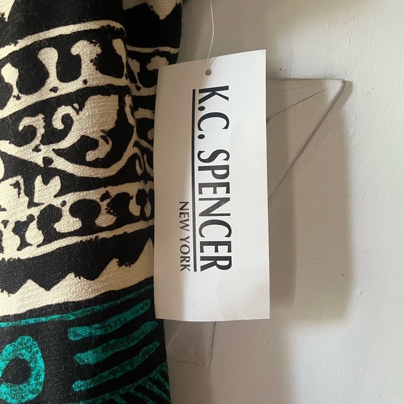 90’s Business Casual Patterned Green and Black Dress - Picture 9 of 12